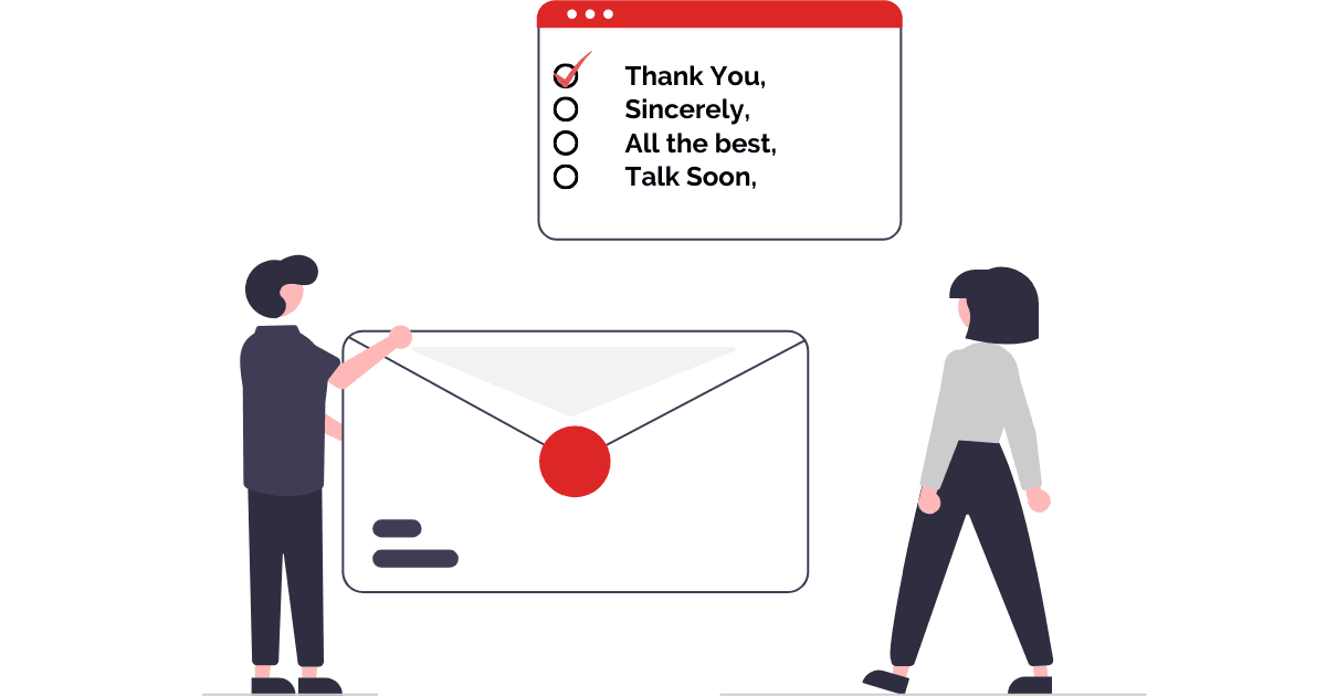 Choosing your email sign-off