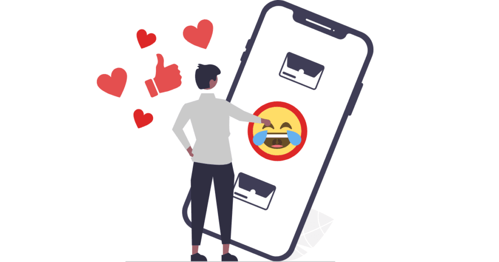 Reacting to messages using emojis