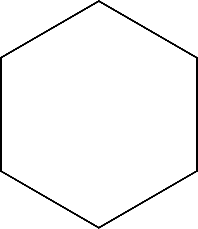 hexagon black outline