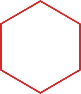 Hexagon red outline