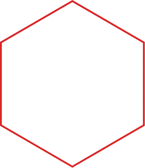 hexagon outline red